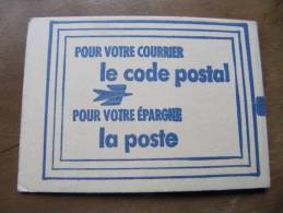 2-1501 Carnet Non Ouvert De 8 Vignettes 1976 Code Postal Strasbourg 67100 Vignette Label Campagne Pub - Code Postal