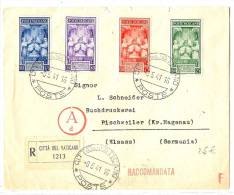 LBL15 - VATICAN LETTRE RECOMMANDEE A DESTINATION DE RISCHWEILER 6/5/1941 - Storia Postale