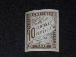 COLONIES FRANCAISES - EMISSIONS GENERALES YT TAXE 19 ** - GOMME ALTEREE - - Strafportzegels