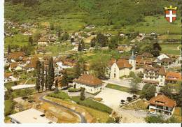 CP  74  VEYRIER -DU -LAC     5880 -  Vue  Aérienne  Sur  L'église , La  Poste  Et  Les  Hotels - Veyrier