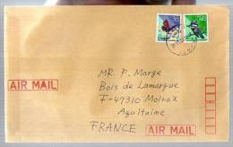 Lettre Cover Par Avion Via Air Mail Du Japon Japan Nippon Pour La France - CAD 28-07-2003 / 2 Tp Papillon & Oiseau - Cartas & Documentos