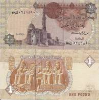 Egypt P50d, 1 Pound, Sultan Quayet Bey Mosque / Pharaos, Abu Simbel - Egypt