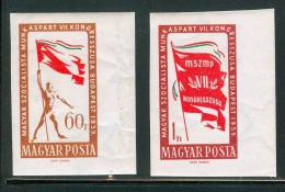 HUNGARY-1959.Imperforated -7th Congress Of The Hungarian Socialist Workers' MNH! Mi 1640B-1641B - Neufs