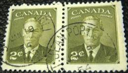 Canada 1949 King George VI 2c X2 - Used - Used Stamps
