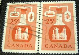 Canada 1953 Chemical Industry 25c X2 - Used - Oblitérés