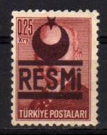TURCHIA - 1952 YT 18 * SERVICE - Dienstzegels