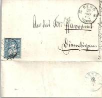 Faltbrief  Bern - Erlenbach - Diemtigen            1863 - Storia Postale