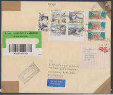 India  1996  Withdrawn Water Birds  Block  Registered Cover To U.K. # 45244  Inde Indien - Marine Web-footed Birds