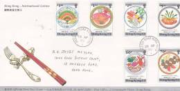 Hong Kong 1990 International Cuisine Addressed FDC - FDC