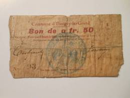 Aisne 02 Essigny-le-grand , 1ère Guerre Mondiale 50 Centimes R - Bons & Nécessité