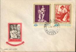 Romania-First Day Cover 1967-Art Reproductions, Paintings By Cranch And  Dumitrescu - Impresionismo