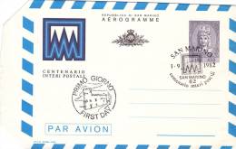 AEROGRAMME 1982  SAN MARINO. - Interi Postali