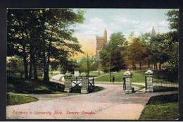 RB 922 - Early Postcard - Entrance To University Park Toronto - Ontario Canada - Toronto