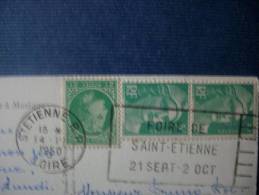 Cachet FOIRE DE ST.ETIENNE 21/09 -2/10 1950 - Matasellos Provisorios