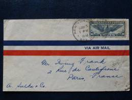 A3014    LETTRE  TO  FRANCE - 1c. 1918-1940 Brieven