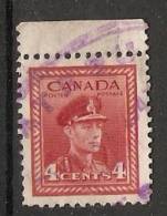 Canada  1942-48  King George VI  4c  (o) - Used Stamps