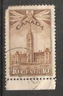 Canada  1942-48  King George VI  10c  (o) - Used Stamps