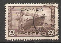 Canada  1942-48  King George VI  20c  (o) - Oblitérés