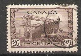 Canada  1942-48  King George VI  20c  (o) - Used Stamps