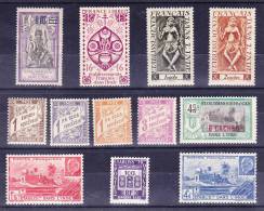 Inde N°57-64-126-127-222-Taxe1 9 Neufs Sans Gomme Et 236-237-Taxe 15-16-17-18 Neufs Charniere - Unused Stamps