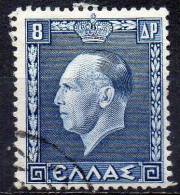 GREECE 1937 King George II -   8d. - Blue   FU - Used Stamps