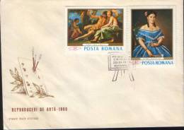 Romania-First Day Cover 1968 -Art Reproductions, Paintings Painted By Ricci And Popp - Impresionismo