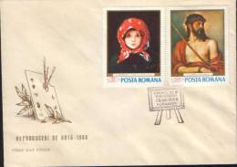 Romania-First Day Cover 1968 -Art Reproductions, Paintings Painted By Girigorescu And Tiziano - Impresionismo