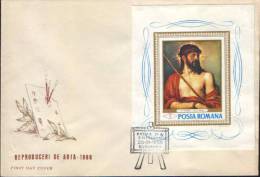 Romania-First Day Cover 1968 -Art Reproductions, Paintings Painted By Tiziano - Impresionismo