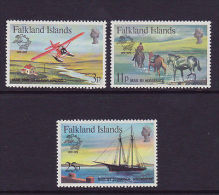 1979 Falkland Islands ,UPU 3v, Transport, Plane, Horses, Ship , Michel 292/294  MNH - Altri & Non Classificati