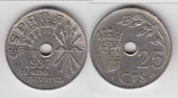 **** ESPAGNE - SPAIN - 25 CENTIMOS 1937 **** EN ACHAT IMMEDIAT - 25 Centesimi