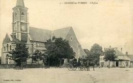 89--YONNE-- QUARRE-LES TOMBES/ L EGLISE/ ATTELAGE  ECRITE ‹(•¿• )› - Autres & Non Classés