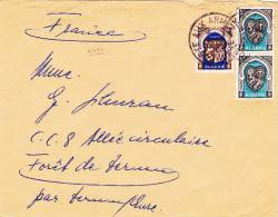 9333# ALGERIE BLASONS ALGER ORAN / LETTRE Obl POSTE AUX ARMEES 1950 Pour EURE - Lettres & Documents