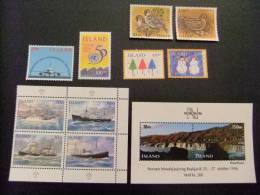 ICELAND ISLANDIA ISLAND 1995 SELLOS DEL AÑO YEAR 1995 Yvert & Tellier Nº 781 Al 788 ** MNH - Nuevos