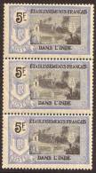 French:Indian SG43 1914 5f  MNH Cat.£5.25 - Andere & Zonder Classificatie