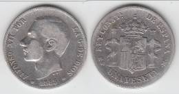 **** ESPAGNE - SPAIN - 1 PESETA 1883 ALFONSO XII - ARGENT - SILVER **** EN ACHAT IMMEDIAT - First Minting