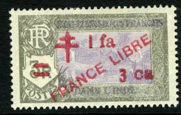 French:Indian Set. SG223 1943 1fa3 On 3r  MLH - Otros & Sin Clasificación