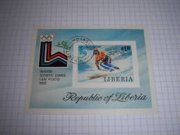 Jeux Olympiques à Lake Placid - 1980 - Ski - Liberia - Hiver 1980: Lake Placid