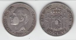 **** ESPAGNE - SPAIN - 50 CENTIMOS 1880 ALFONSO XII - ARGENT - SILVER **** EN ACHAT IMMEDIAT - Eerste Muntslagen