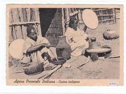 PO5502# AFRICA ORIENTALE ITALIANA - COLONIE - ETIOPIA - SOMALIA - CUCINA INDIGENA   VG 1938 - Somalie