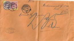 Nachnahme Brief  Morges - Lausanne  (Ziffer Abarten)         1897 - Storia Postale