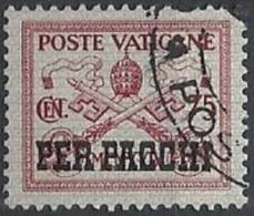 1931 VATICANO USATO PACCHI POSTALI 75 CENT - VTT001 - Paquetes Postales