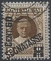 1931 VATICANO USATO SEGNATASSE 60 CENT - VTT001 - Strafport