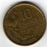 FRANCE - 10 FRANCS - 1951 B - TTB/SUP - 10 Francs