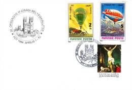 HUNGARY - 1994. Cover - 30th Natl.Youth Stamp Exhibition At Fót / Stamps : Hot Air Balloons And Golgota - FDC