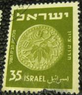 Israel 1949 Ancient Jewish Coin 35pr - Used - Used Stamps (without Tabs)