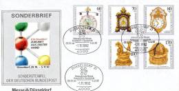 SA110-GERMANY, SPECIAL COVER  " ZUKUNTFT AUS ERSTER HAND K`92  " , DUSSELDORF.  CLOCKS  STAMPS SET - Clocks