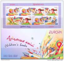 BELARUS - EUROPA 2010 -TEMA ANUAL " LIBROS INFANTILES".- CARNET Con HOJITA BLOQUE De 3 SERIES  DENTADAS - 2010