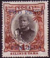 #h084 - Early Tonga 1923 2d Ovpt SG 67b - VFU - Missing Hyphen Before Taha - Cat £200.00 - Tonga (1970-...)