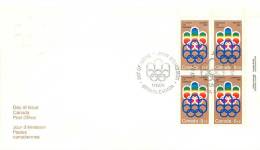 1974  Montreal Olympic Games Symbol Sc  B21  UR Plate Block Of 4 - 1971-1980