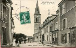 91-ESSONNE--SAINT -CHERON / L EGLISE ET LA PLACE      ECRITE ‹(•¿• )› - Saint Cheron